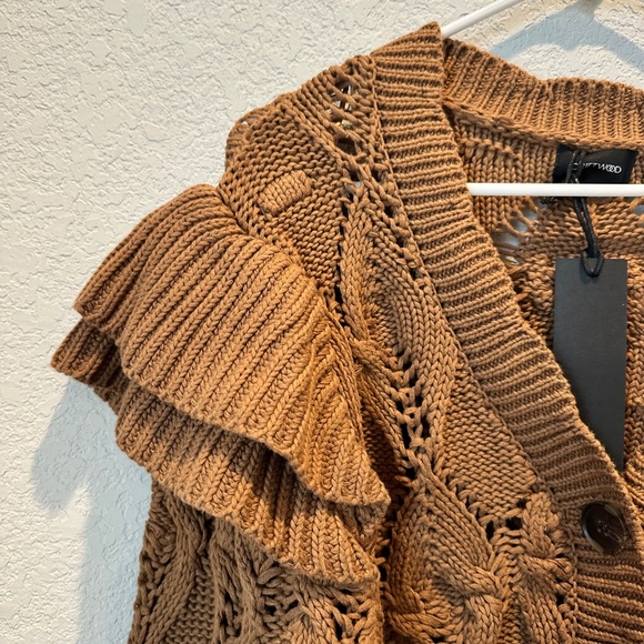 NWT Driftwood Brown Knit Cardigan Sweater - Picture 4 of 8